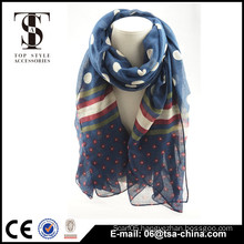 Soft summer uae scarf flower printed polyester shawls
